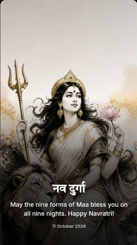 Nav Durga greeting card